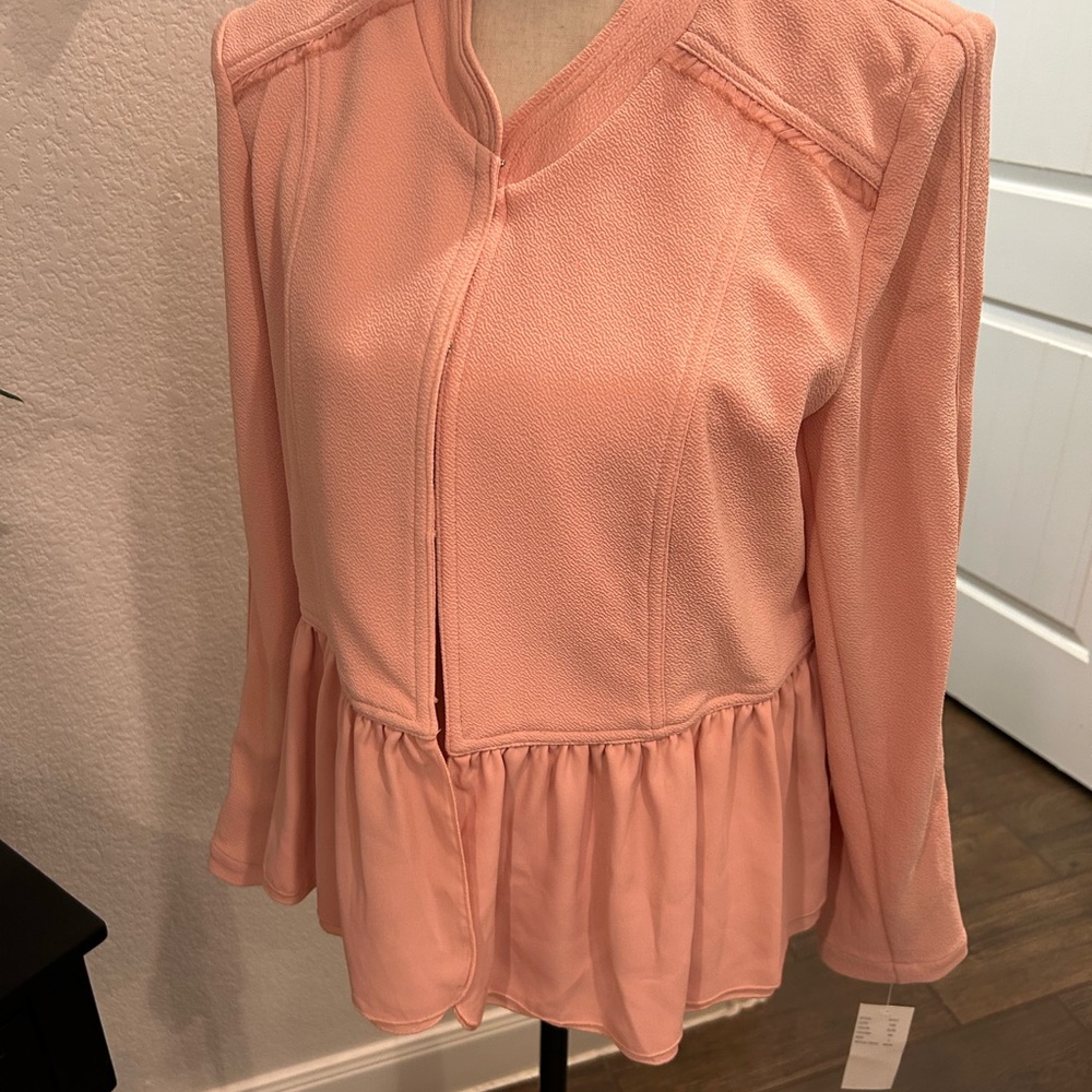 Peach Women's Peplum Top